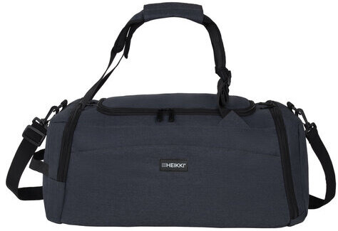 Сумка спортивная HEIKKI TRAVEL (ХЕЙКИ) с отделением для обуви, 7 карманов, темно-серая, 23х48х25 см, 272628