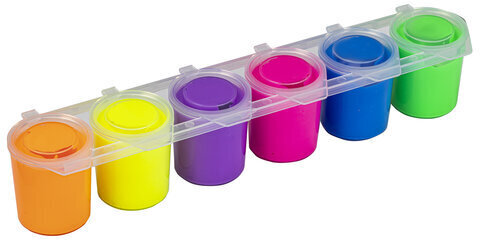 Краски акриловые НЕОН для рисования и хобби ОСТРОВ СОКРОВИЩ 6 цветов по 25 мл, 191692