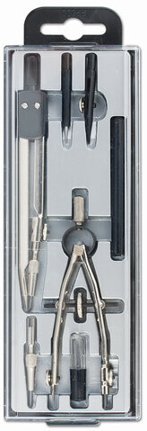 Готовальня 7 предметов, пластиковый пенал, GLOBUS, НЧ7-30-50