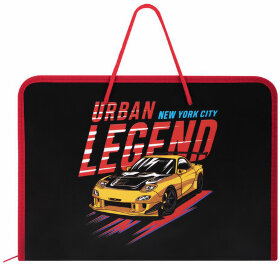 Папка для труда на молнии с ручками ПИФАГОР А4, 1 отделение, пластик, органайзер, &quot;Street Legend&quot;, 271473