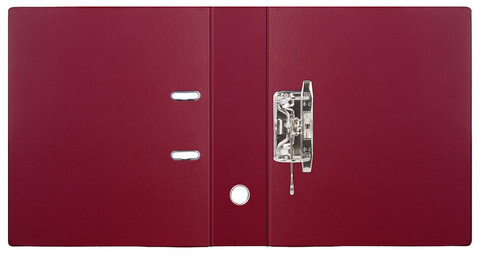 Папка-регистратор BRAUBERG с двухсторонним покрытием из ПВХ, 70 мм, бордовая, 222653