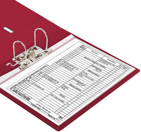 Папка-регистратор BRAUBERG с двухсторонним покрытием из ПВХ, 70 мм, бордовая, 222653