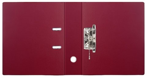 Папка-регистратор BRAUBERG с двухсторонним покрытием из ПВХ, 70 мм, бордовая, 222653