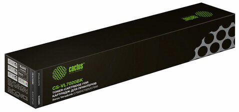 Картридж лазерный CACTUS (CS-VL7020BK) для Xerox VersaLink C7020/C7025/C7030, черный, ресурс 23600 стр.