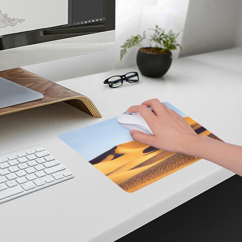 Коврик для мыши SONNEN "DESERT", резина + ткань, 260х220х3 мм, 513296