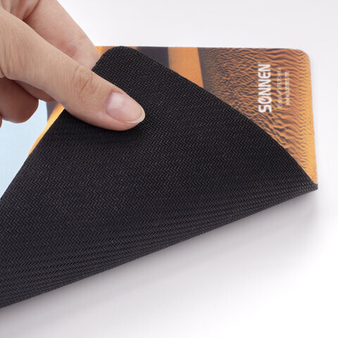 Коврик для мыши SONNEN "DESERT", резина + ткань, 260х220х3 мм, 513296