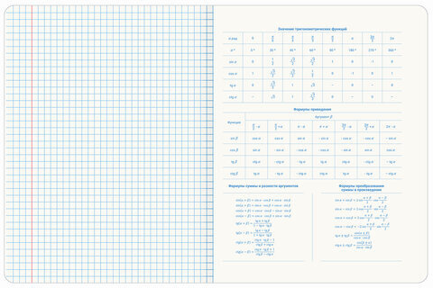 Тетрадь предметная со справочным материалом ORIGINAL 48 л., TWIN лак, АЛГЕБРА, клетка, BRAUBERG, 404297