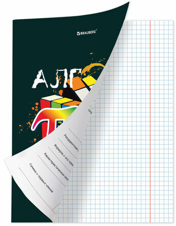 Тетрадь предметная со справочным материалом ORIGINAL 48 л., TWIN лак, АЛГЕБРА, клетка, BRAUBERG, 404297