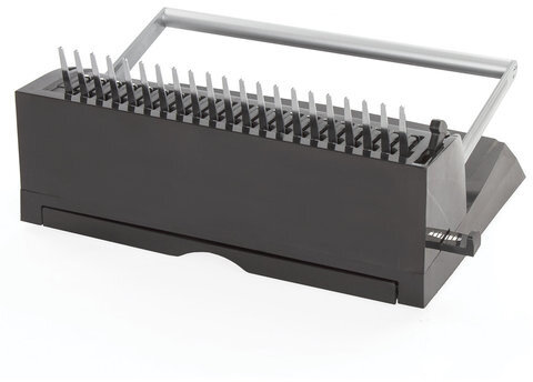 Переплетная машина для пластиковой пружины BRAUBERG B12, пробивает до 12 листов, сшивает до 450 листов, 530959