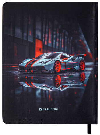 Дневник 1-11 класс 48 л., обложка кожзам (твердая с поролоном), 3D-элемент, BRAUBERG, "Авто", 107219