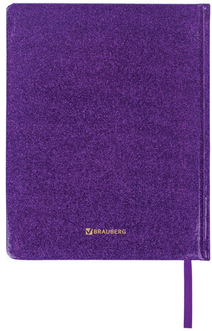 Дневник 1-11 класс 48 л., кожзам (твердая с поролоном), фольга, BRAUBERG "SPARKLE", фиолетовый, 105461