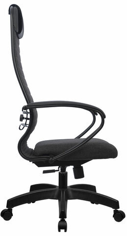 Кресло офисное МЕТТА "К-27" пластик, ткань, сиденье и спинка мягкие, серое