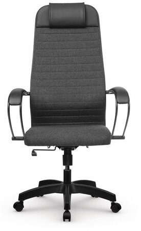 Кресло офисное МЕТТА "К-27" пластик, ткань, сиденье и спинка мягкие, серое
