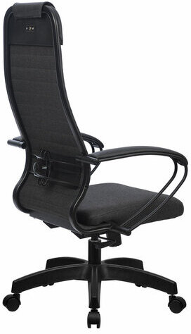 Кресло офисное МЕТТА "К-27" пластик, ткань, сиденье и спинка мягкие, серое