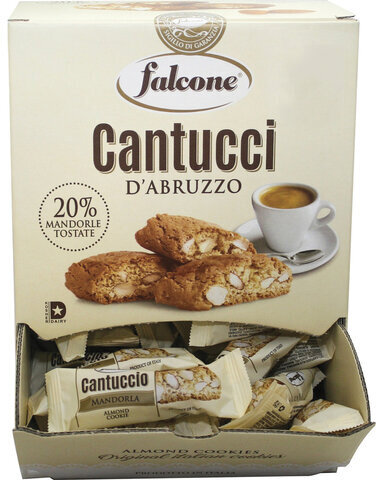 Печенье сахарное FALCONE "Cantucci" с миндалем, 1 кг (125 шт. по 8 г), в коробке Office-box, MC-00014394