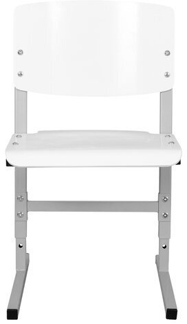 Стул ученический регулируемый СУТ.05-01, 400х375х660-740 мм, рост 4-6, серый каркас, фанера белая