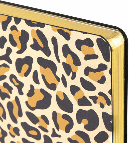 Ежедневник недатированный А5 (138х213 мм), BRAUBERG VISTA, под кожу, гибкий, 136 л., "Leopard", 112038