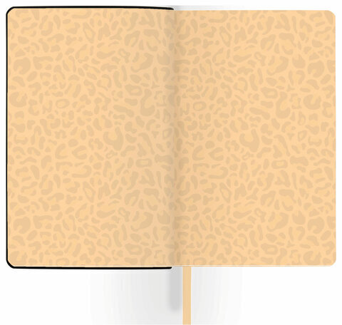 Ежедневник недатированный А5 (138х213 мм), BRAUBERG VISTA, под кожу, гибкий, 136 л., "Leopard", 112038
