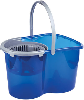 Набор для уборки LAIMA, ведро 14 л/5 л с отжимом, швабра с круглой насадкой (2 шт., крепление кольцо), 601460