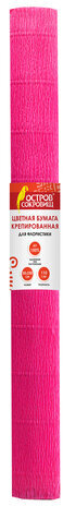 Бумага гофрированная/креповая, 110 г/м2, 50х250 см, фуксия, в рулоне, ОСТРОВ СОКРОВИЩ, 112544