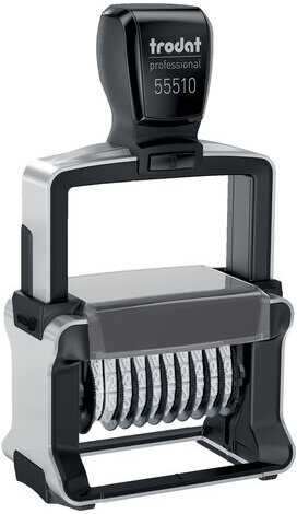 Нумератор металлический 10-разрядный, оттиск 47х5 мм, синий, TRODAT 55510, 75878