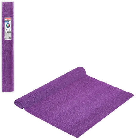 Бумага гофрированная/креповая (ИТАЛИЯ) 180 г/м2, 50х250 см, фиолетовая (593), BRAUBERG FIORE, 112645