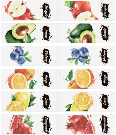 Закладки для книг МАГНИТНЫЕ, "FRUITS", набор 12 шт., 60x20 мм, BRAUBERG, 113173