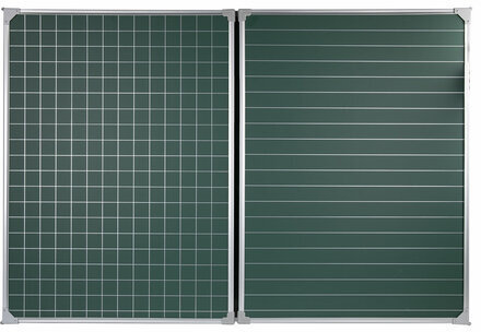 Доска для мела магнитная 3-х элементная 100х150/300 см, ДОПОЛНИТЕЛЬНАЯ ЛИНИЯ/КЛЕТКА, зеленая, BRAUBERG, 236972