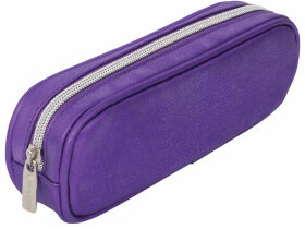 Пенал-косметичка BRAUBERG &quot;SPARKLE&quot; на молнии, мягкий, фиолетовый, 22х4х7 см, 270049