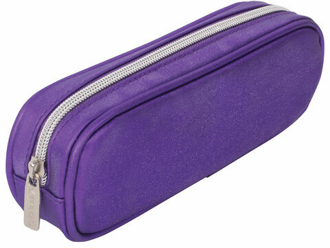 Пенал-косметичка BRAUBERG "SPARKLE" на молнии, мягкий, фиолетовый, 22х4х7 см, 270049