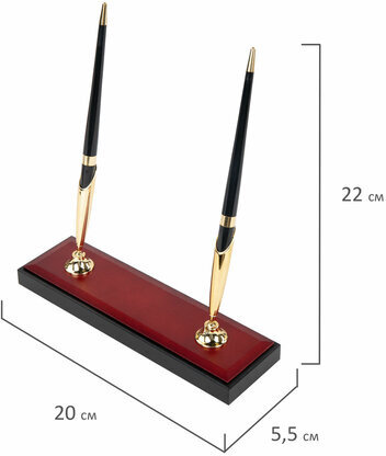 Набор настольный GALANT "Sirius" из дерева, 8 предметов, цвет "красное дерево/чёрный", 238162