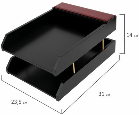 Набор настольный GALANT "Sirius" из дерева, 8 предметов, цвет "красное дерево/чёрный", 238162