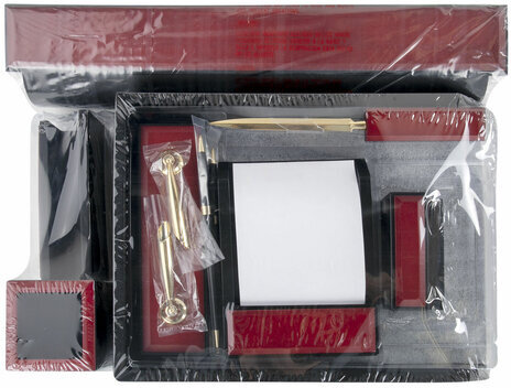 Набор настольный GALANT "Sirius" из дерева, 8 предметов, цвет "красное дерево/чёрный", 238162