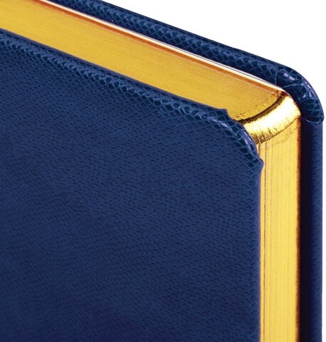 Ежедневник недатированный А5 138х213 мм BRAUBERG "Iguana" под кожу, 160 л, темно-синий, 125091