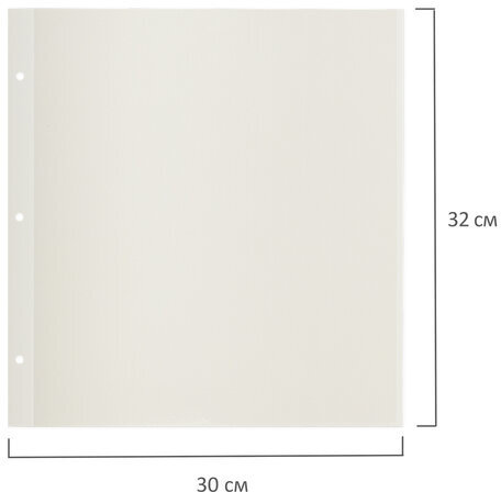 Листы для фотоальбома магнитные 30х32 см, КОМПЛЕКТ 10 штук, BRAUBERG, 391313