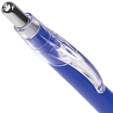 Ручка шариковая автоматическая с грипом BRAUBERG "Rave", СИНЯЯ, корпус синий, узел 0,7 мм, линия письма 0,35 мм, 141068