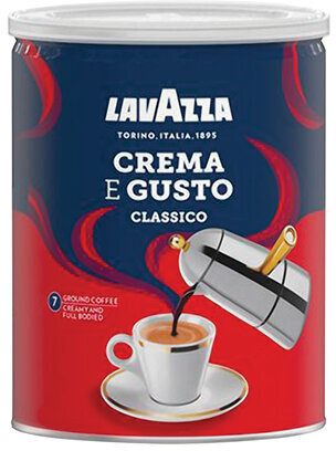 Кофе молотый LAVAZZA "Crema E Gusto", 250 г, жестяная банка, 3882