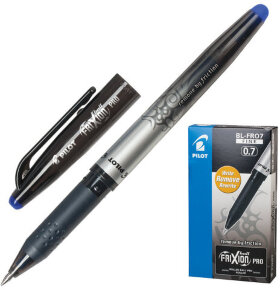 Ручка стираемая гелевая с грипом PILOT &quot;Frixion Pro&quot;, СИНЯЯ, корпус с печатью, узел 0,7 мм, линия письма 0,35 мм, BL-FRO-7