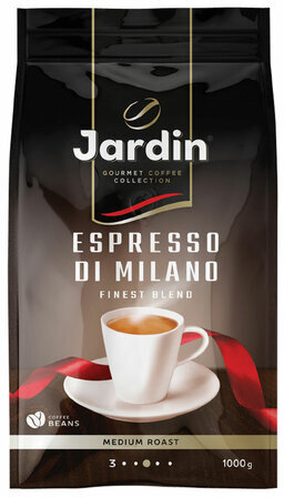 Кофе в зернах JARDIN (Жардин) "Espresso di Milano", натуральный, 1000 г, вакуумная упаковка, 1089-06-Н