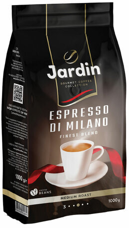 Кофе в зернах JARDIN (Жардин) "Espresso di Milano", натуральный, 1000 г, вакуумная упаковка, 1089-06-Н