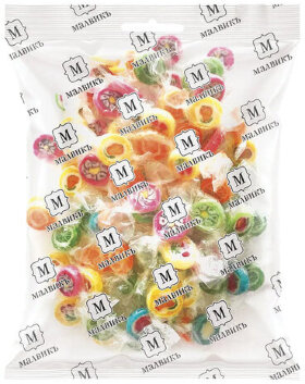 Карамель леденцовая АКВАРЕЛЬКИ мини, ассорти, карамель ручной работы, 1 кг