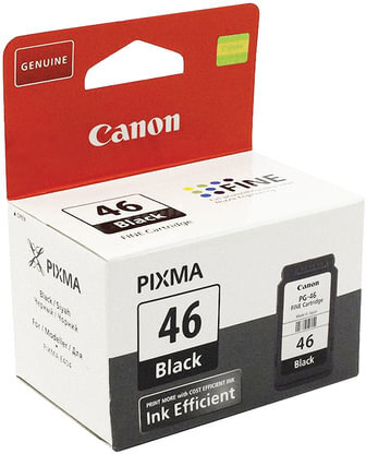 Картридж струйный CANON (PG-46) PIXMA E404/414/464/474/484/E3140, черный, оригинальный, ресурс 180 страниц, 9059B001