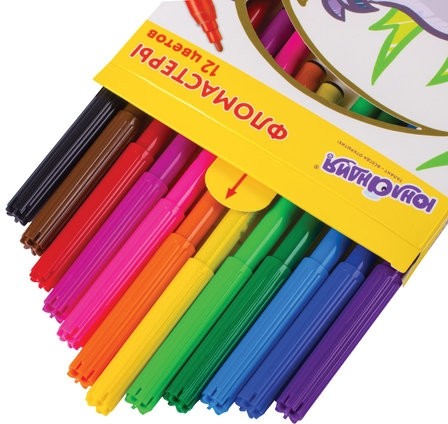 Фломастеры ЮНЛАНДИЯ 12 цветов, "ЭКЗОТИКА", вентилируемый колпачок, картон, 151421