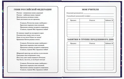Дневник 1-4 класс 48 л., твердый, ЮНЛАНДИЯ, глянцевая ламинация, с подсказом, "Little star", 106597