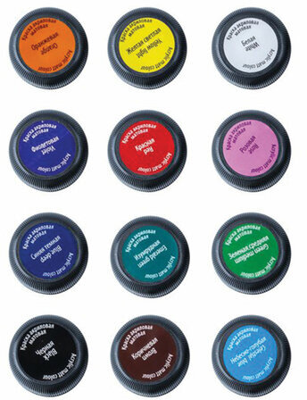 Краски акриловые матовые "Декола", 12 цветов по 20 мл, в банках, 143411021