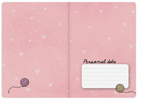 Блокнот МАЛЫЙ ФОРМАТ (80х126 мм) А6, 32 л., сшивка, клетка, BRUNO VISCONTI, Soft Touch, кремовый блок 70 г/м2, "КОТЕНОК", 7-32-001/04