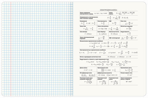 Тетрадь предметная "GRADIENT" 48 л., матовая ламинация, лак, ФИЗИКА, клетка, BRAUBERG, 404295