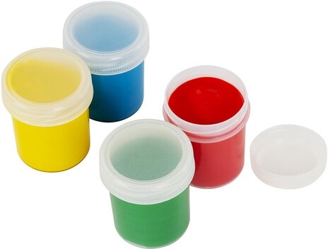 Краски пальчиковые для малышей от 1 года, 4 цвета по 40 мл, BRAUBERG KIDS, 192278