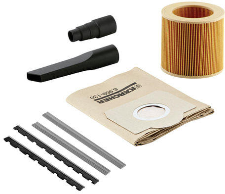 Пылесос хозяйственный KARCHER WD 3 P Premium, 1000 Вт, штепсельная розетка, контейнер из нержавеющей стали, 1.629-891.0