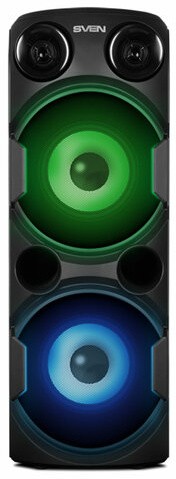 Колонка портативная SVEN PS-750, 80 Вт, TWS, Bluetooth, FM, USB, microSD, LED-дисп, черная, SV-019617